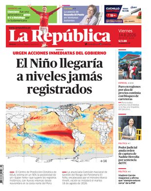 Edición Impresa - La Republica | Lima - Viernes 14 de Agosto del 2026