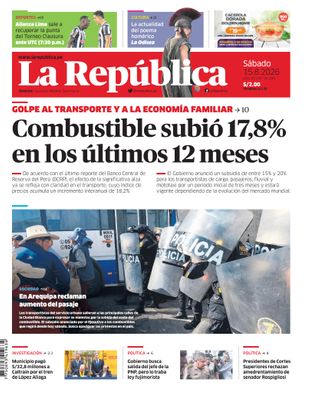 Edición Impresa - La Republica | Lima - Sabado 15 de Agosto del 2026