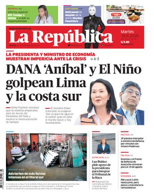Edición Impresa - La Republica | Lima - Martes 18 de Agosto del 2026