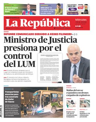 Edición Impresa - La Republica | Lima - Miercoles 19 de Agosto del 2026