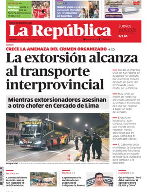Edición Impresa - La Republica | Norte - Jueves 20 de Agosto del 2026