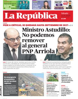 Edición Impresa - La Republica | Sur - Sabado 22 de Agosto del 2026