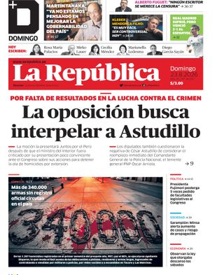 Edición Impresa - La Republica | Sur - Domingo 23 de Agosto del 2026