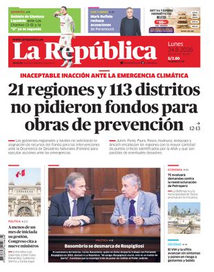 Edición Impresa - La Republica | Lima - Lunes 24 de Agosto del 2026
