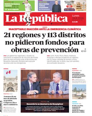 Edición Impresa - La Republica | Norte - Lunes 24 de Agosto del 2026
