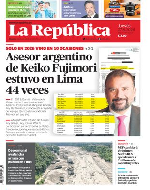 Edición Impresa - La Republica | Sur - Jueves 27 de Agosto del 2026