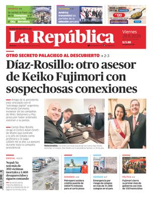 Edición Impresa - La Republica | Lima - Viernes 28 de Agosto del 2026
