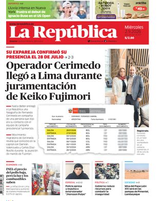 Edición Impresa - La Republica | Norte - Miercoles 02 de Setiembre del 2026