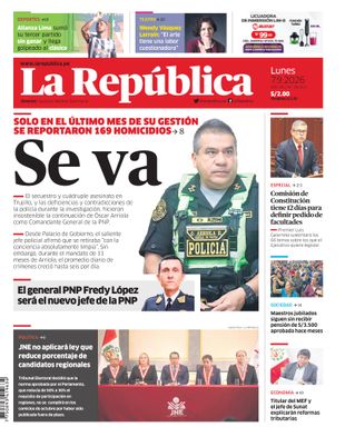 Edición Impresa - La Republica | Lima - Lunes 07 de Setiembre del 2026