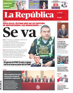 Edición Impresa - La Republica | Sur - Lunes 07 de Setiembre del 2026