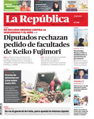 Edición Impresa - La Republica | Sur - Jueves 10 de Setiembre del 2026