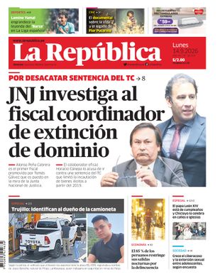 Edición Impresa - La Republica | Lima - Lunes 14 de Setiembre del 2026