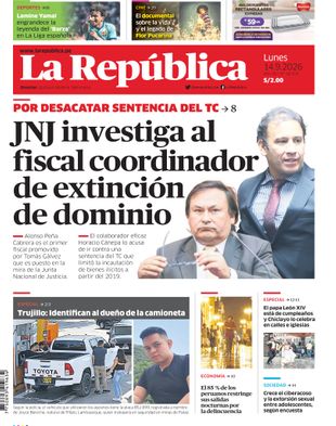 Edición Impresa - La Republica | Sur - Lunes 14 de Setiembre del 2026