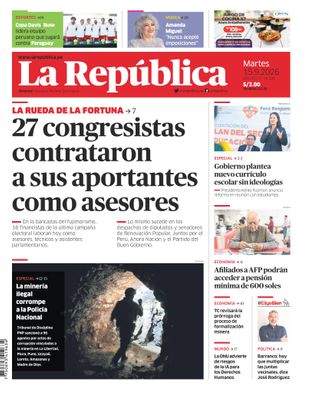 Edición Impresa - La Republica | Lima - Martes 15 de Setiembre del 2026
