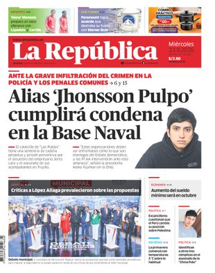 Edición Impresa - La Republica | Lima - Miercoles 23 de Setiembre del 2026