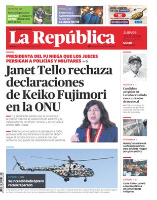 Edición Impresa - La Republica | Lima - Jueves 24 de Setiembre del 2026