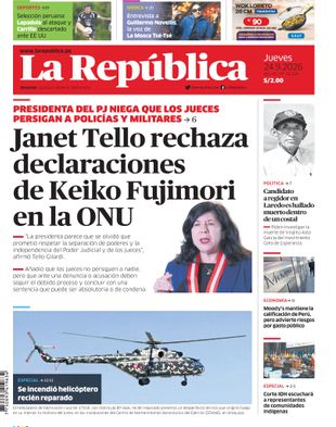 Edición Impresa - La Republica | Sur - Jueves 24 de Setiembre del 2026