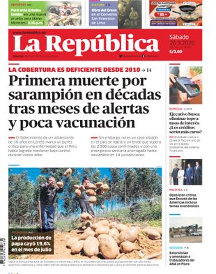 Edición Impresa - La Republica | Norte - Sabado 26 de Setiembre del 2026