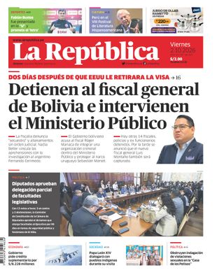 Edición Impresa - La Republica | Lima - Viernes 02 de Octubre del 2026