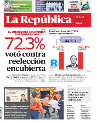 Edición Impresa - La Republica | Sur - Martes 06 de Octubre del 2026