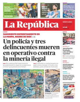 Edición Impresa - La Republica | Lima - Miercoles 07 de Octubre del 2026