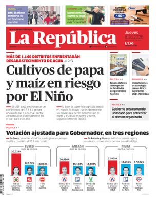 Edición Impresa - La Republica | Lima - Jueves 08 de Octubre del 2026