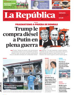 Edición Impresa - La Republica | Sur - Sabado 10 de Octubre del 2026