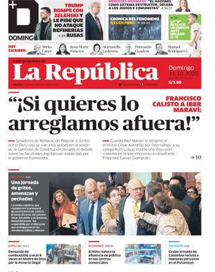 Edición Impresa - La Republica | Norte - Domingo 11 de Octubre del 2026