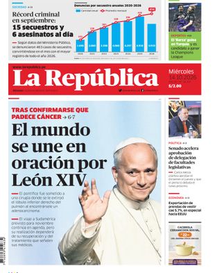 Edición Impresa - La Republica | Norte - Miercoles 14 de Octubre del 2026