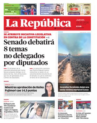 Edición Impresa - La Republica | Lima - Jueves 15 de Octubre del 2026