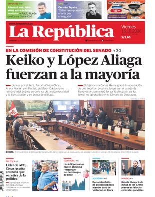 Edición Impresa - La Republica | Sur - Viernes 16 de Octubre del 2026