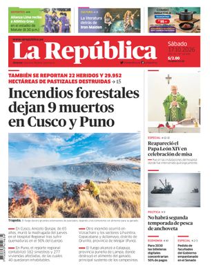 Edición Impresa - La Republica | Lima - Sabado 17 de Octubre del 2026