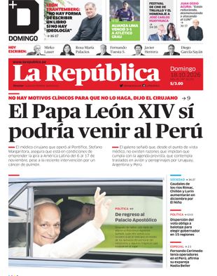 Edición Impresa - La Republica | Sur - Domingo 18 de Octubre del 2026