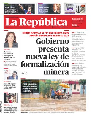 Edición Impresa - La Republica | Lima - Miercoles 21 de Octubre del 2026