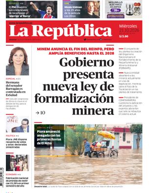 Edición Impresa - La Republica | Sur - Miercoles 21 de Octubre del 2026