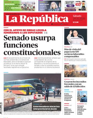 Edición Impresa - La Republica | Norte - Sabado 24 de Octubre del 2026