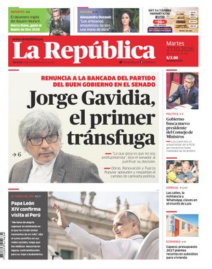 Edición Impresa - La Republica | Lima - Martes 27 de Octubre del 2026
