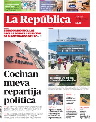 Edición Impresa - La Republica | Norte - Jueves 29 de Octubre del 2026